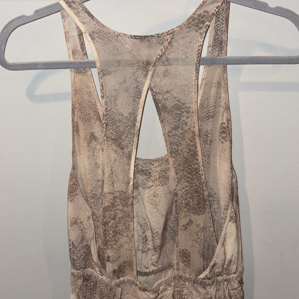 Aritzia Wilfred Silk Snakeskin Print Dress Size Small - Picture 5 of 12